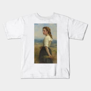 Glaneuse by William-Adolphe Bouguereau Kids T-Shirt